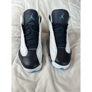 Air Jordan 13 GS Retro White 7Y Obsidian Powder Blue